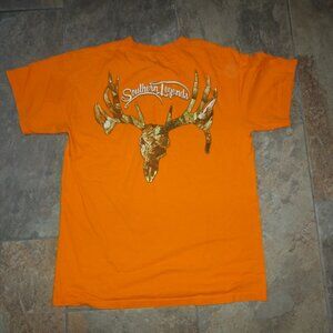 T-SHIRT-SOUTHERN LEGENDS-Hunter Orange-Back Graphic-Camo-Deer-MEN-M/MD